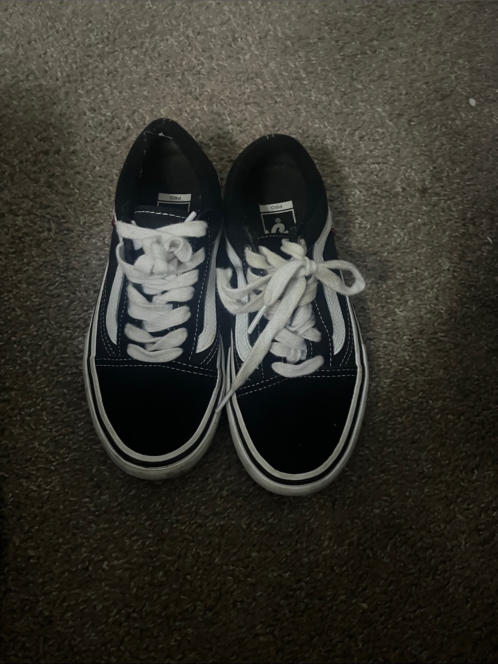 Vans Black and White Kids Sneakers vans pro